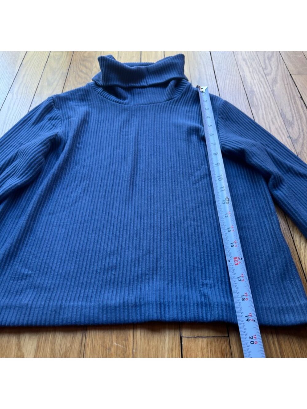 Club Monaco Size S Navy Blue Meredy Rib Knit Long Sleeve Turtleneck Sweater Top - Picture 6 of 14